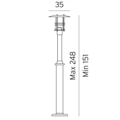 Norlys Lightup-Pris|Utelamper Til Kystområder<Stockholm 281 stolpe