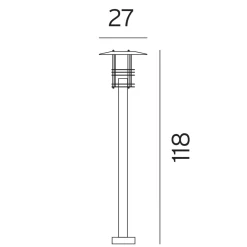 Norlys Lightup-Pris|Utelamper Til Kystområder<Stockholm 285 stolpe
