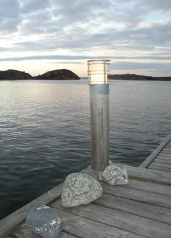 Norlys Lightup-Pris|Utelamper Til Kystområder<Stockholm pullert 1464 opalglass - Galvanisert stål