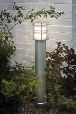 Norlys Lightup-Pris|Utelamper Til Kystområder<Stockholm pullert 1464 opalglass - Galvanisert stål