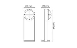 Sg Armaturen As Pullert<Stolpe til Solo, Tanto, Uno og Primo vegglampe -