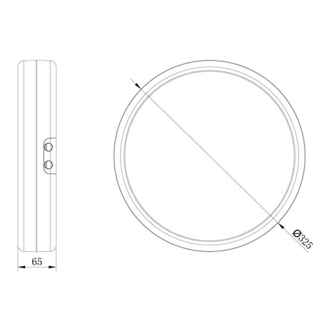 NorDesign Taklamper Ute|Utendørs Downlights<Storm 325 taklampe 3000/4000 Kelvin 10/18/24W IP65