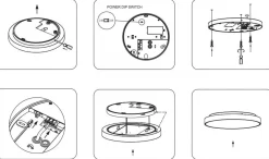 NorDesign Baderomsbelysning Tak|Kjøkkenbelysning Tak<Stripe Trim 270 taklampe IP54 3000 Kelvin 18/24W Dimbar