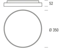 NorDesign Baderomsbelysning Tak|Kjøkkenbelysning Tak<Stripe Trim 350 taklampe IP54 2700/3000 Kelvin 18/24/32W Dimbar