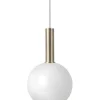 Ferm Living Kjøkkenbelysning Tak|Takpendler<Taklampe Collect Opal Sphere-High Socket - Messing