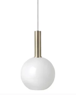 Ferm Living Kjøkkenbelysning Tak|Takpendler<Taklampe Collect Opal Sphere-High Socket - Messing