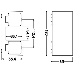 Norlux Utelamper Med Opp/Ned Lys<Talos vegglampe utendørs IP54 8W m/dobbel stikkontakt