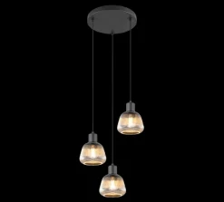 Trio Lighting Kjøkkenbelysning Tak|Takpendler<Tarifa rondell takpendel 3-lys