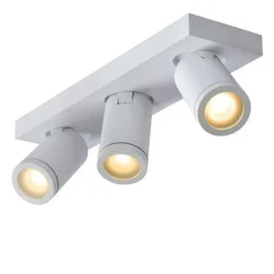 Lucide Baderomsbelysning Tak|Kjøkkenbelysning Tak<Taylor spot 3 lys IP44 baderom warm to dim 3x5W 2200-3000K