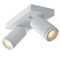 Lucide Baderomsbelysning Tak|Kjøkkenbelysning Tak<Taylor spot 2 lys IP44 baderom warm to dim 2x5W 2200-3000K