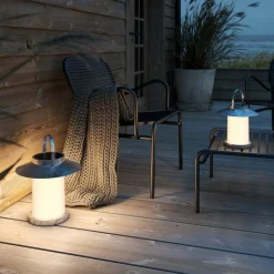 Nordlux Solcellebelysning|Oppladbare Bordlamper<Temple To-Go 35 To go oppladbar bordlampe utendørs m/solcelle IP54 - Messing