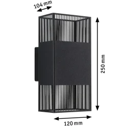 Paulmann Utelamper Med Opp/Ned Lys<Tharin vegglampe opp/ned 2 x 3,7W 3000 Kelvin IP44