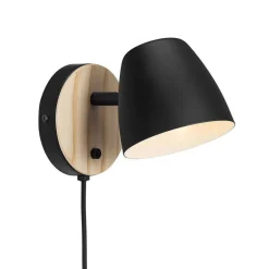 Nordlux Leselamper<Theo vegglampe - Svart/Trefarget