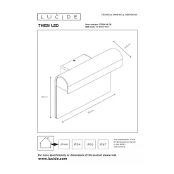 Lucide Utelamper - Veggskjold / Plafond<Thesi utendørs vegglampe med husnummer -