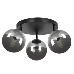 Emibig Kjøkkenbelysning Tak|Taklamper / Takplafonder<Tofi taklampe rund 3 lys - Svart/Røykfarget