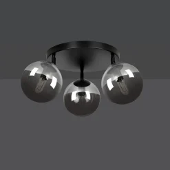 Emibig Kjøkkenbelysning Tak|Taklamper / Takplafonder<Tofi taklampe rund 3 lys - Svart/Røykfarget