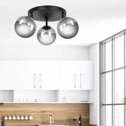 Emibig Kjøkkenbelysning Tak|Taklamper / Takplafonder<Tofi taklampe rund 3 lys - Svart/Røykfarget