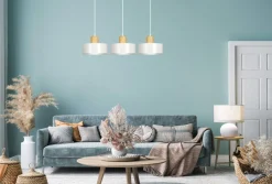 Emibig Kjøkkenbelysning Tak|Takpendler<Torin trippel takpendel - Hvit/Tre