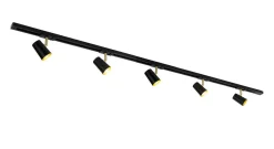 Ms - belysning Kjøkkenbelysning Tak|Trackline Conic<Trackline Conic spotskinne 1,5 meter 5 spot - Svart/Gull