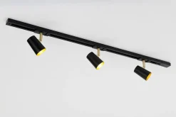 Ms - belysning Kjøkkenbelysning Tak|Trackline Conic<Trackline Conic spotskinne 1 meter 3 spot - Svart/Gull