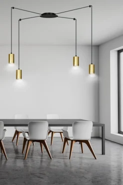 Emibig Kjøkkenbelysning Tak|Takpendler<Traker 4 takpendel - Svart/Gullfarget