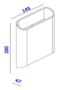 NorDesign Utelamper Med Opp/Ned Lys<Trem K2 vegglampe 2 x 6W 3000 Kelvin - Dimbar