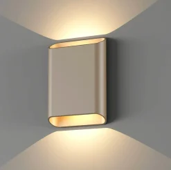 NorDesign Utelamper Med Opp/Ned Lys<Trem K2 vegglampe 2 x 6W 3000 Kelvin - Dimbar