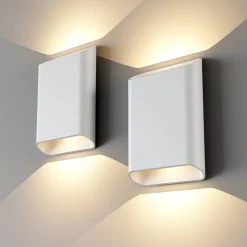 NorDesign Utelamper Med Opp/Ned Lys<Trem K2 vegglampe 2 x 6W 3000 Kelvin - Dimbar