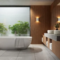 NorDesign Utelamper Med Opp/Ned Lys<Trem K2 vegglampe 2 x 6W 3000 Kelvin - Dimbar