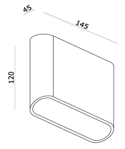 NorDesign Utelamper Med Opp/Ned Lys<Trem K1 vegglampe 7W 3000 Kelvin - Dimbar