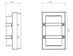 Sg Armaturen As Lightup-Pris|Utelamper - Veggskjold / Plafond<Trio mini utelampe E27