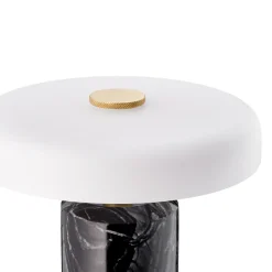 Design by Us Oppladbare Bordlamper<Trip oppladbar bordlampe - Sort marmor/ skjerm