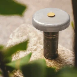 Design by Us Oppladbare Bordlamper<Trip oppladbar bordlampe - Ask marmor/ blank skjerm