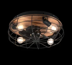 Reality Takvifter<Trondheim takvifte 4 lys m/fjernkontroll - Svart/Trefarget