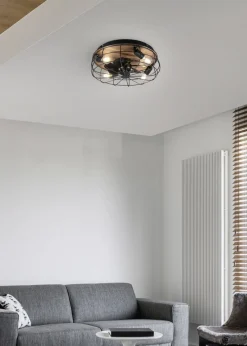 Reality Takvifter<Trondheim takvifte 4 lys m/fjernkontroll - Svart/Trefarget