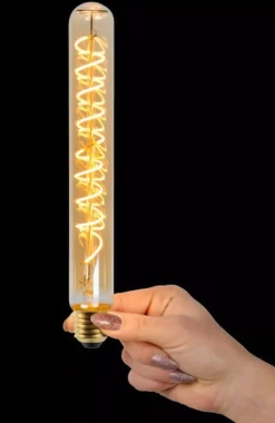 Lucide Led-Pærer E27 Sokkel<Tube E27 Filament LED 5W 2200K T32 25cm dimbar - Amber