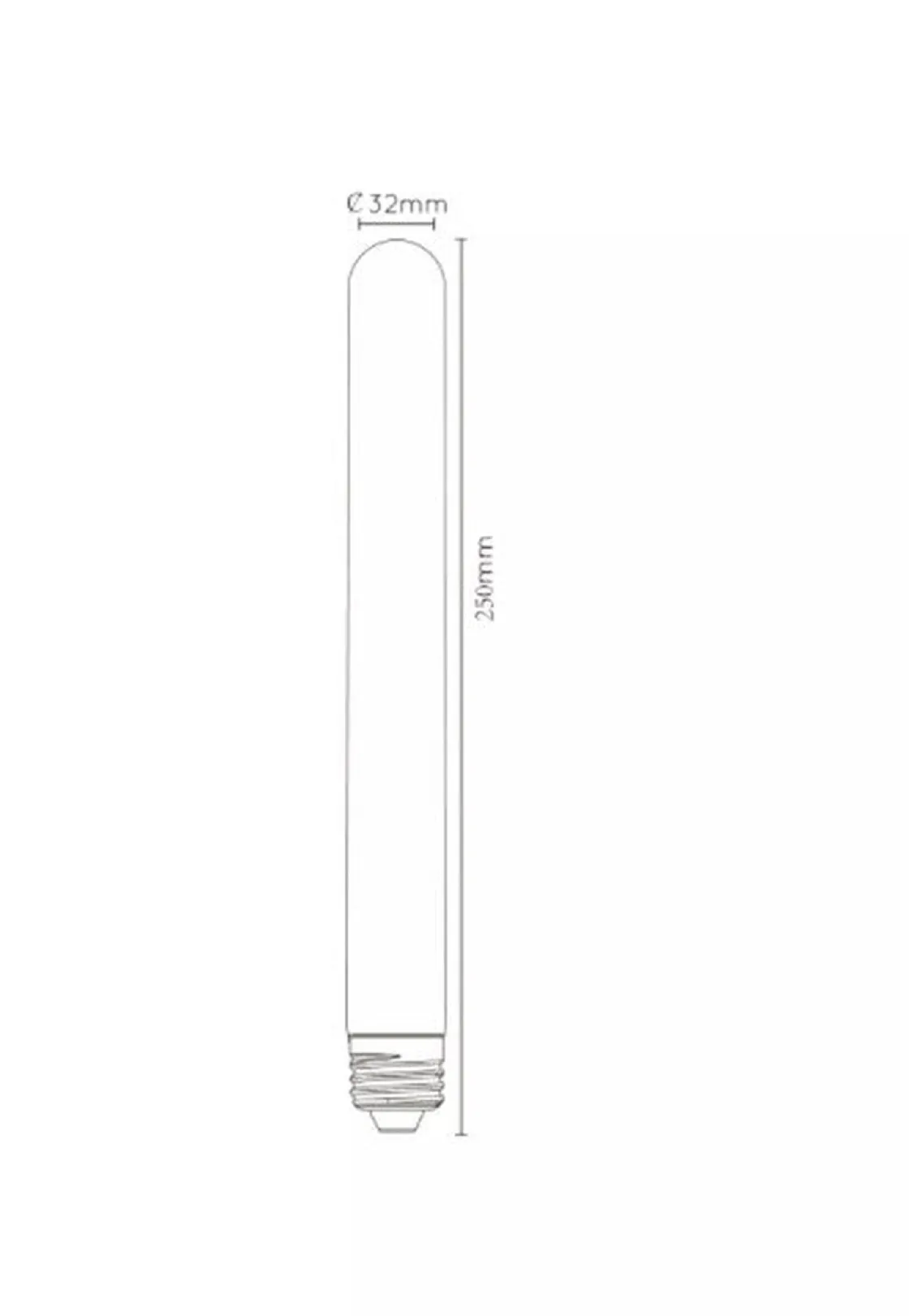 Lucide Led-Pærer E27 Sokkel<Tube E27 Filament LED 5W 2200K T32 25cm dimbar - Amber