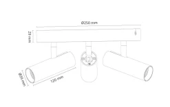 Sg Armaturen As Kjøkkenbelysning Tak|Spotter & Skinner<Tube Micro Trio taklampe 3000K dimbar