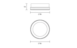 Sg Armaturen As Zip Spotskinner<Tube mini Ø59mm Baffel - farget