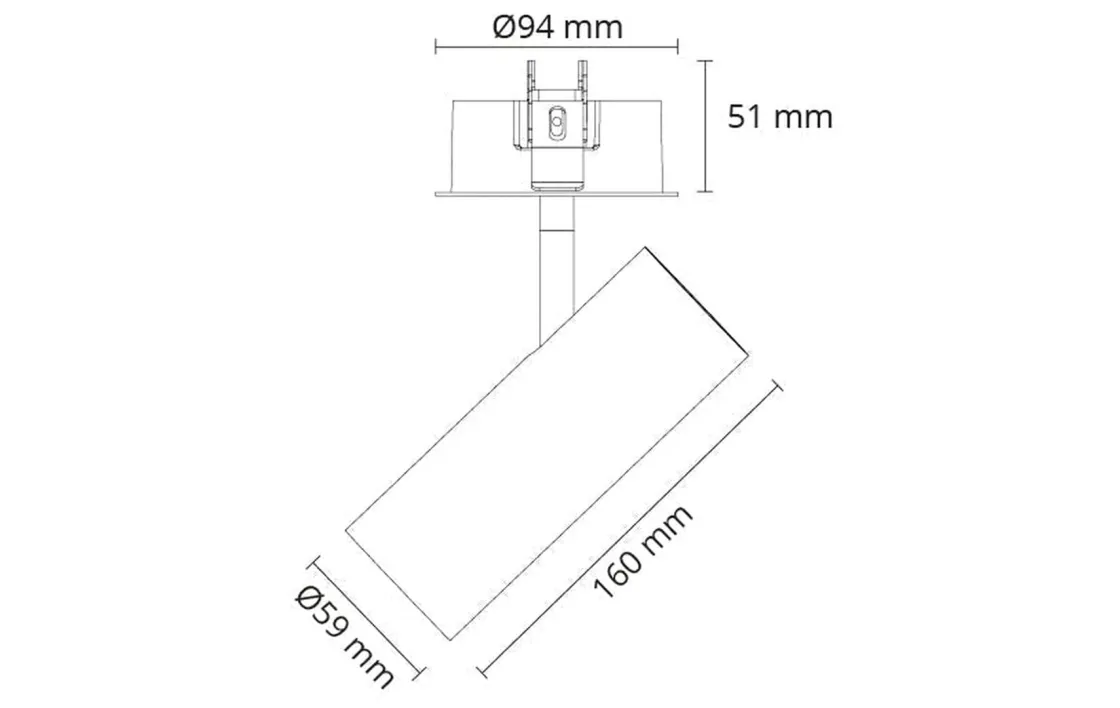 Sg Armaturen As Kjøkkenbelysning Tak|Spotter & Skinner<Tube Mini R TW Sort 620lm 2000-4000K Tunable White LEDDim