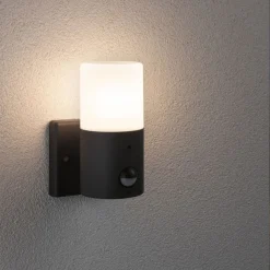 Paulmann Utelamper - Klassiske Vegglamper<Tube vegglampe utendørs IP44 - Sensor