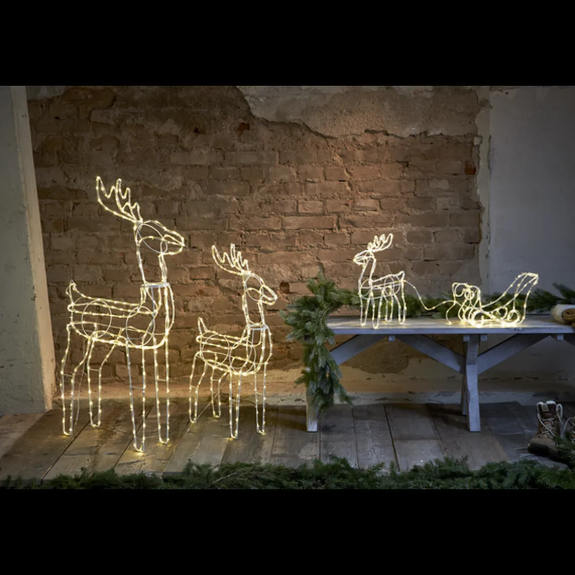 Star Trading Juledekorasjoner|Julefigurer<Tuby siluett reinsdyr 105 cm utendørsdekorasjon IP44 220 varmhvit led