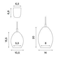 Northern Kjøkkenbelysning Tak|Takpendler<Unika takpendel large