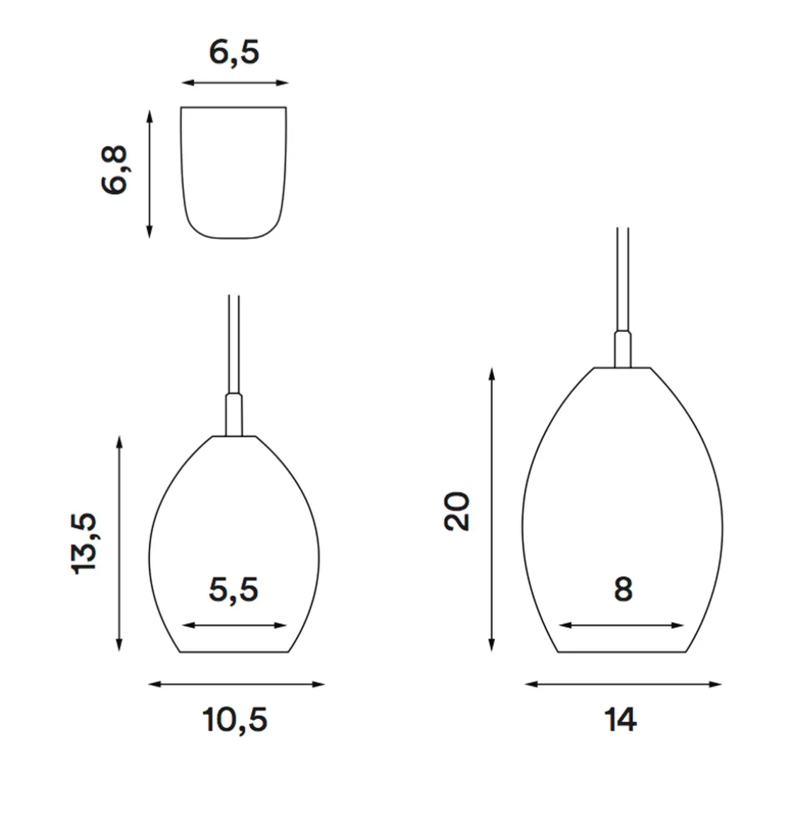 Northern Kjøkkenbelysning Tak|Takpendler<Unika takpendel small
