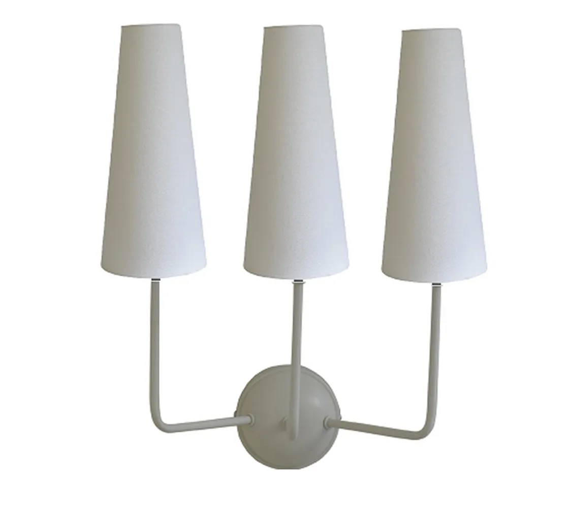 Hallbergs Interiørlamper<Valentina vegglampe med lampeskjermer - Sand/Hvit