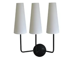 Hallbergs Interiørlamper<Valentina vegglampe med lampeskjermer - Svart/Hvit