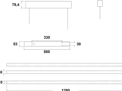 NorDesign Kjøkkenbelysning Tak|Takpendler<Vanessa takpendel 128 cm opp/ned lys 2700 Kelvin