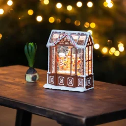 Konstsmide Juledekorasjon|Julelykter<Vannfylt lykt pepperkakehus