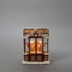 Konstsmide Juledekorasjon|Julelykter<Vannfylt lykt pepperkakehus