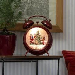 Konstsmide Juledekorasjon|Julelykter<Vannfylt vekkerklokke med nisse, barn og juletre